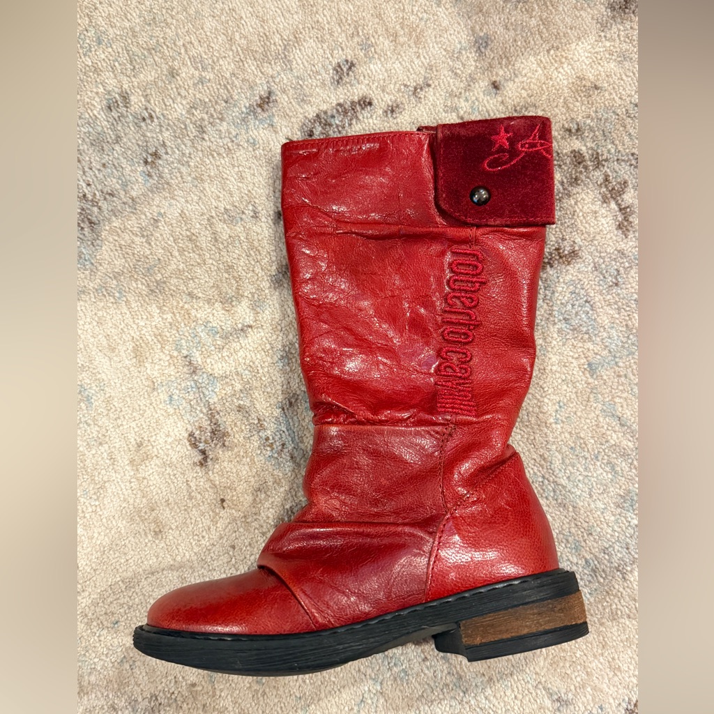 Brand New Leather Roberto Cavalli Boots  Size 25